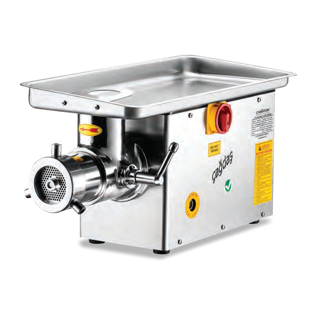 Çağdaş Demonte Paslanmaz Kafalı Kıyma Makinesi 22 No 1.5 kW 380 V