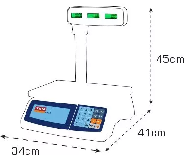Tem Fiyat Hesaplamalı Terazi Boyunlu Evg-2 30 Kg 5 Gr